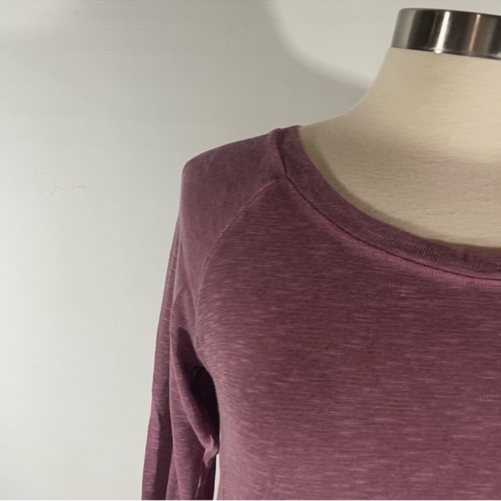 NWT Sundance Golden State long sleeve tee wine pink M - Picture 3 of 12
